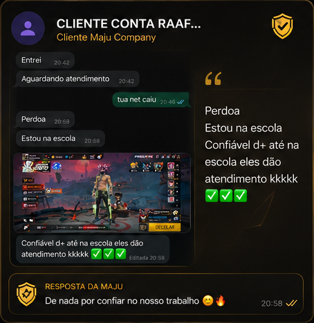 Avaliação real de cliente da Maju Company