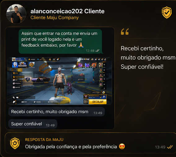 Avaliação real de cliente da Maju Company